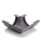 Pvc dakgoot s-lon buitenhoekstuk klem grijs-125 mm, Doe-het-zelf en Verbouw, Verzenden, Nieuw