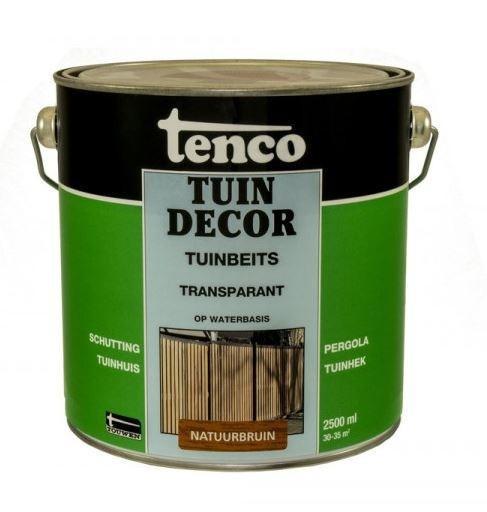 Tenco Tuindecor Transparant Natuurbruin 2,5 liter, Doe-het-zelf en Verbouw, Verf, Beits en Lak, Nieuw, Ophalen of Verzenden
