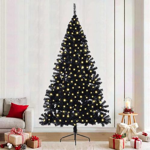 vidaXL Kerstboom met decoratieve touwlichten Zwart 240 cm, Diversen, Kerst, Nieuw, Verzenden