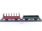 Schaal H0 Fleischmann 5010 & 5014 goederenwagens set van..., Gelijkstroom, Fleischmann, Overige typen, Ophalen of Verzenden