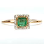 Zonder Minimumprijs - Ring Geel goud Smaragd - Diamant, Sieraden, Tassen en Uiterlijk, Antieke sieraden