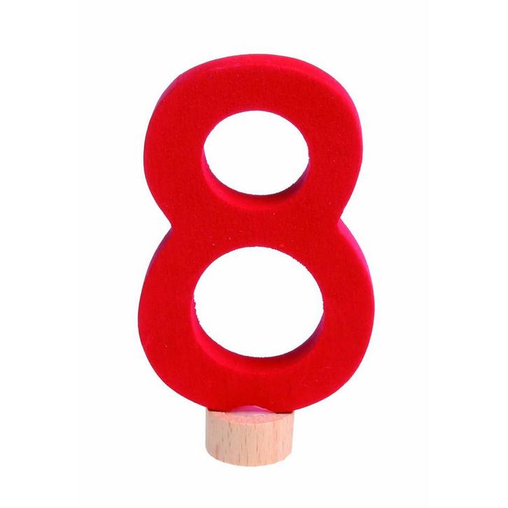 Grimms decoratief cijfer 8 houten  van €4,75 voor €3,80, Kinderen en Baby's, Speelgoed | Overig, Ophalen of Verzenden