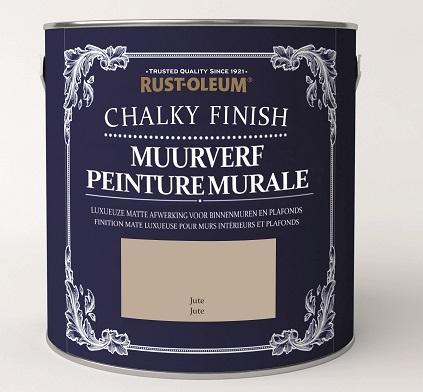 Rust oleum chalky finish muurverf muren plafond 2,5 liter,, Doe-het-zelf en Verbouw, Verf, Beits en Lak, Nieuw, Verzenden