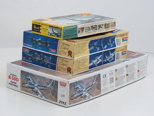 Schaal 1:72 Set. 4St. Revell H-178, Monogram 6062 & 6063,..., Hobby en Vrije tijd, Modelbouw | Vliegtuigen en Helikopters, Gebruikt
