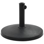 vidaXL Parasolvoet rond 10 kg polyresin zwart, Verzenden, Nieuw, Minder dan 1 meter, Parasolvoet