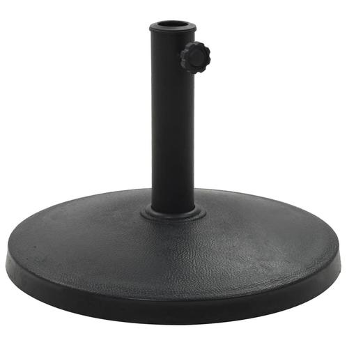 vidaXL Parasolvoet rond 10 kg polyresin zwart, Tuin en Terras, Parasols, Parasolvoet, Nieuw, Minder dan 1 meter, Verzenden