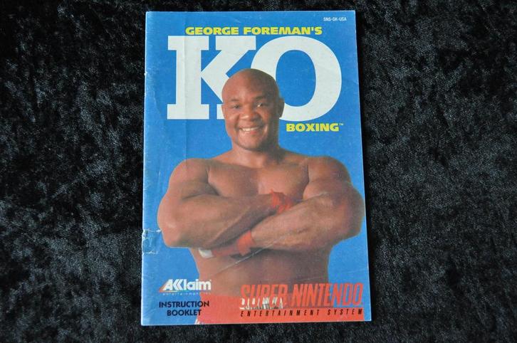 George Foremans KO Boxing Nintendo Snes Manual SNS-GK-USA, Spelcomputers en Games, Spelcomputers | Nintendo Consoles | Accessoires