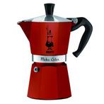 Bialetti Moka Express Rood 3 kops (percolator), Afneembaar waterreservoir, Nieuw, Combi, 2 tot 4 kopjes