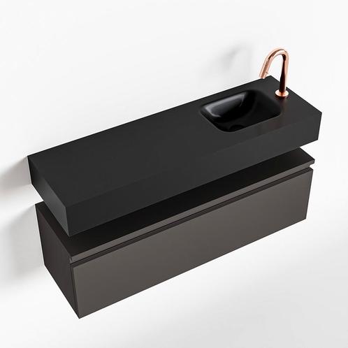 MONDIAZ ANDOR 100cm toiletmeubel dark grey. LEX 100cm, Doe-het-zelf en Verbouw, Sanitair, Bad, Nieuw, Ophalen of Verzenden