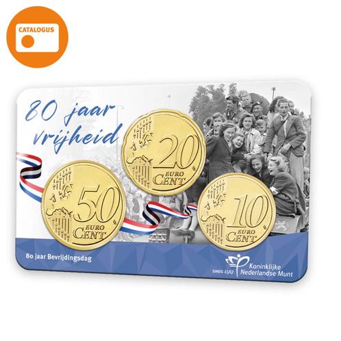 80 jaar Bevrijdingsdag in coincard, Postzegels en Munten, Munten | Nederland, Verzenden