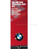 1986 BMW 3 SERIE KLEUREN EN BEKLEDING BROCHURE, Boeken, Nieuw, BMW, Author