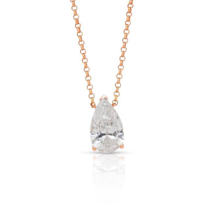 Ketting met hanger - 18 karaat Roségoud - 2.07ct. tw., Sieraden, Tassen en Uiterlijk, Antieke sieraden