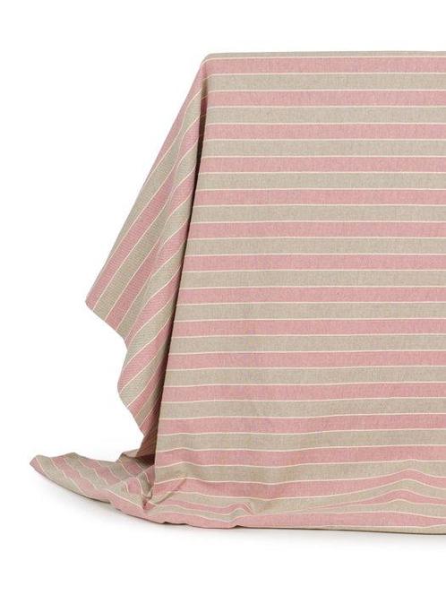 exclusieve katoenmixstof - Gemaakt in Italië - Roze strepen, Antiek en Kunst, Antiek | Kleden en Textiel