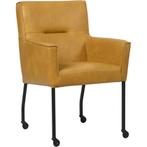 Leren eetkamerstoel Lucky - Granada Amber (cognac) -, Huis en Inrichting, Stoelen, Overige kleuren, Nieuw, Leer, Ophalen of Verzenden
