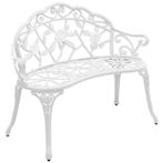 Tuinbank Monfalcone 2-persoonsbank 99x54x78 cm wit casa.pro, Tuin en Terras, Tuinbanken, Verzenden, Nieuw