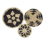 zeegras muur mandjes zwart (set van 3), Verzenden, Nieuw