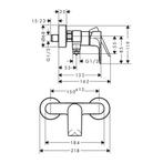Douchemengkraan HansGrohe Rebris E Eengreeps Mat Zwart, Ophalen of Verzenden, Nieuw