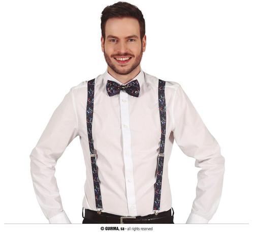 Kerst bretels blauw, Hobby en Vrije tijd, Feestartikelen, Feestartikel, Nieuw, Verzenden