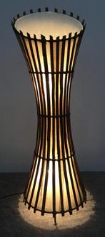 Mid-Century bamboe en rattan/rotan vloerlamp, Franco Albini,, Gebruikt, Ophalen