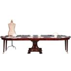 Empire coulissetafel ca 1810  in mahonie met bloemmahonie op, Antiek en Kunst, Antiek | Meubels | Tafels, Ophalen of Verzenden