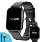 Nexvex® Luxe Smartwatch voor Dames en Heren 1.7 Zwart, Nieuw, Nexvex, Zwart, Waterdicht