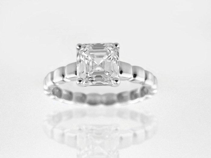 Ring - 14 karaat Witgoud - 2.01ct. tw. Diamant (Lab-grown), Sieraden, Tassen en Uiterlijk, Ringen