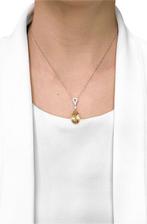 Hanger - 18 karaat Witgoud - 8.40ct. tw. Citrien - Diamant, Sieraden, Tassen en Uiterlijk, Antieke sieraden