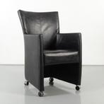 Frontseat fauteuil, zwart leder, verrijdbaar onderstel, Ophalen of Verzenden, Nieuw