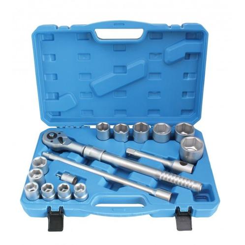 Doppendoos - 16 Delig - 3/4 Duims - Ratel Set - 6 Kant - SAT, Doe-het-zelf en Verbouw, Gereedschap | Handgereedschap, Nieuw, Ophalen of Verzenden