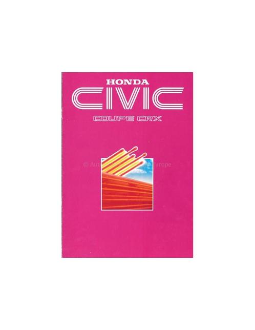 1984 HONDA CIVIC COUPÉ CRX BROCHURE NEDERLANDS, Boeken, Auto's | Folders en Tijdschriften, Honda