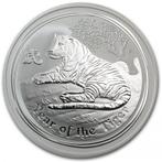 Lunar II - Year of the Tiger - 2 oz 2010 (63.005 oplage), Verzenden, Losse munt, Zilver