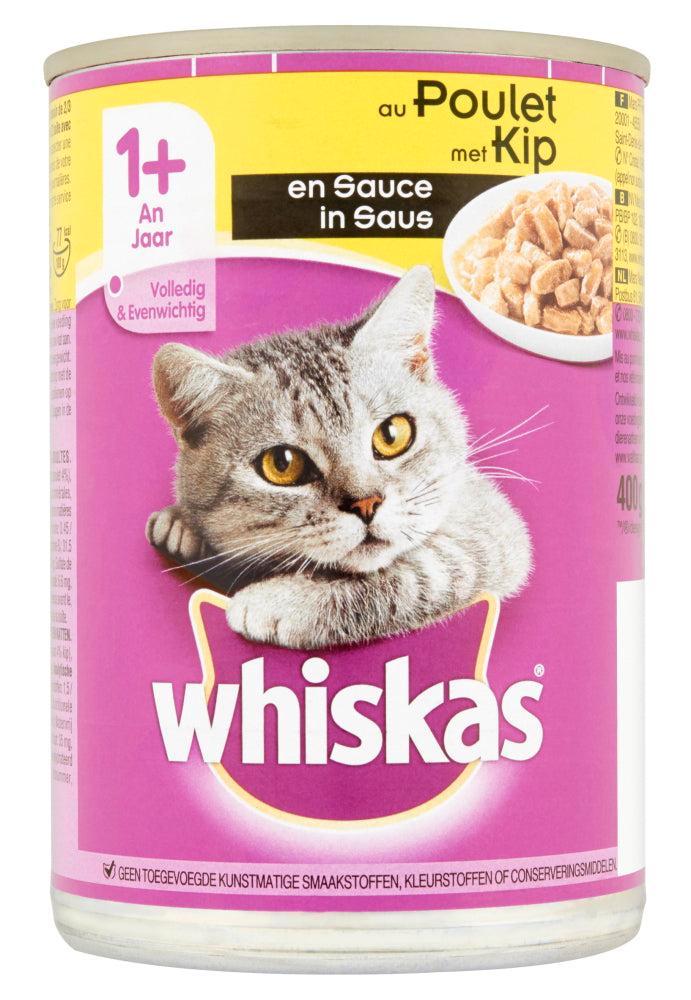 Whiskas Blik Adult Brokjes In Saus Kip, Dieren en Toebehoren, Dierenvoeding, Verzenden