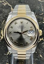 Rolex Datejust 36 - Gold/Steel - Roman Sundust - 116203, Sieraden, Tassen en Uiterlijk, Horloges | Dames, Rolex, Polshorloge, Zo goed als nieuw