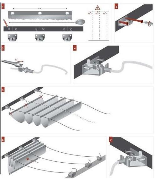Staalkabel geleidings systeem harmonicadoek - 1 lijn, Doe-het-zelf en Verbouw, IJzerwaren en Bevestigingsmiddelen, Verzenden