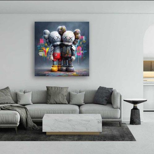 Urban3DArt (1971) - KAWS Companions : Étreinte Chromatique, Antiek en Kunst, Kunst | Schilderijen | Modern