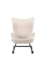 Aemely® Schommelstoel Mama - Wit Teddy, Zwart Hout, Ophalen of Verzenden, Nieuw, Stoel(en)