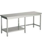 Rvs werktafel met halve bodemschap links 1300x500x900 mm, Verzenden, Nieuw in verpakking