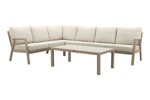 VDG Viento/Atlanta hoek loungeset (4-delig) - Latte, Tuin en Terras, Tuinsets en Loungesets, Loungeset, Nieuw, Overige materialen