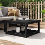 vidaXL Tuintafel 82,5x82,5x45 cm massief grenenhout zwart, Tuin en Terras, Tuintafels, Verzenden, Nieuw