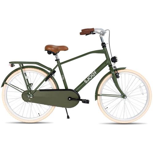 SJOEF City Jongensfiets 26 inch - Army Green, Fietsen en Brommers, Fietsen | Kinderfietsjes, 20 inch of meer, Verzenden
