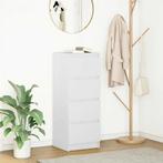 vidaXL Dressoir 37,5x35x99 cm spaanplaat wit, Huis en Inrichting, Kasten | Dressoirs, Minder dan 50 cm, Verzenden, Nieuw, 25 tot 50 cm