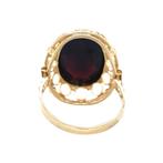 Gouden vintage ring met granaat 14 krt, Sieraden, Tassen en Uiterlijk, Ringen, Ophalen of Verzenden, Nieuw