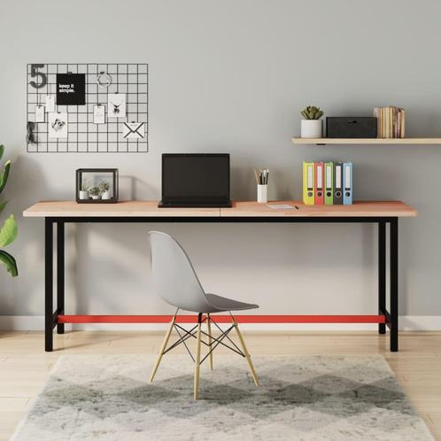 vidaXL Bureaublad 200x55x2,5 cm massief beukenhout, Huis en Inrichting, Tafels | Eettafels, Nieuw, Verzenden