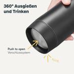 Koffie en thee beker Thermos (350 cl)  Silberthal Zwart, Ophalen of Verzenden, Nieuw