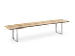 Niehoff Solid Bank Roestvrij staal/Teak - zilver, Tuin en Terras, Ophalen of Verzenden, Nieuw