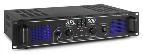 SkyTec 2 x 250W DJ PA versterker SPL500 met EQ, Audio, Tv en Foto, Versterkers en Receivers, Nieuw, Verzenden