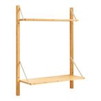 Wandrek Tingvoll 85x65x25 cm bamboe naturel [en.casa], Huis en Inrichting, Woonaccessoires | Wandplanken en Boekenplanken, Verzenden