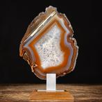 Echt bijzonder - onregelmatige agaatschijf - cornelliaan -, Verzamelen, Mineralen en Fossielen