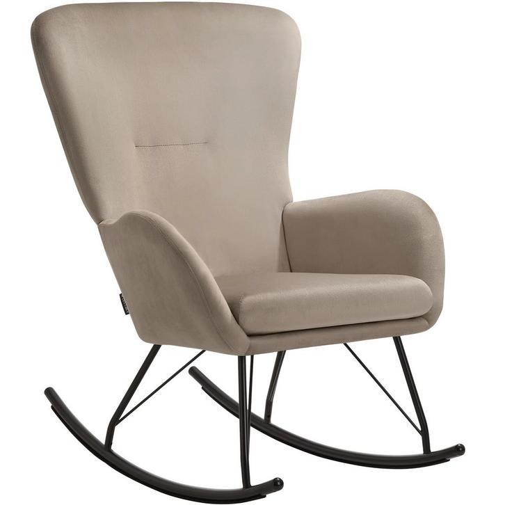 Schommelstoel Swing met stalen glijders en dikke bekleding -, Huis en Inrichting, Stoelen, Verzenden