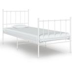 vidaXL Bedframe metaal wit 90x200 cm, Huis en Inrichting, Slaapkamer | Bedden, 90 cm, Eenpersoons, Verzenden, Wit